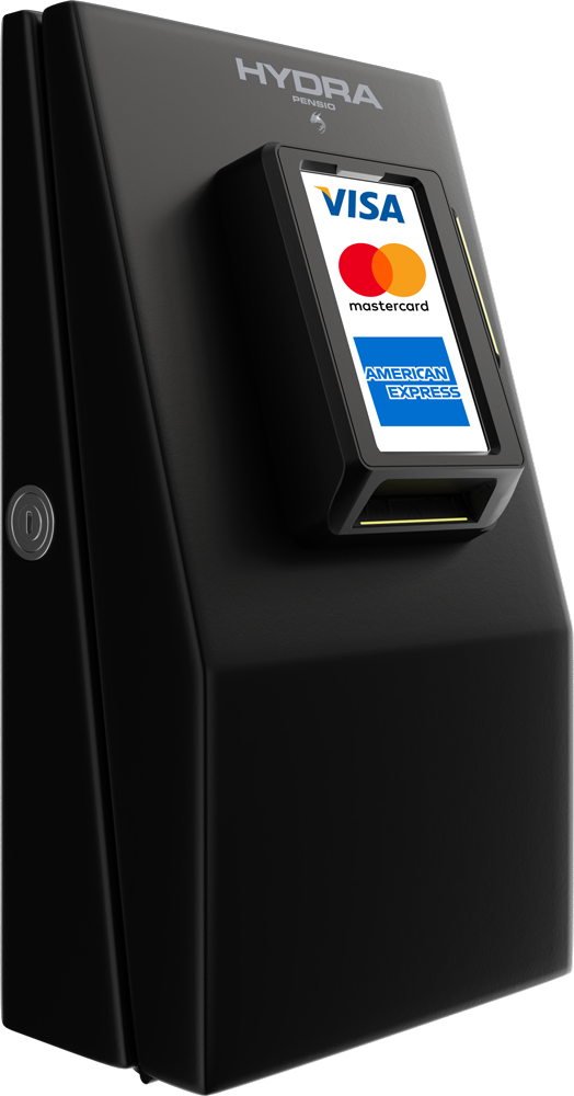 The Hydra Pensio right facing with payment methods on screen